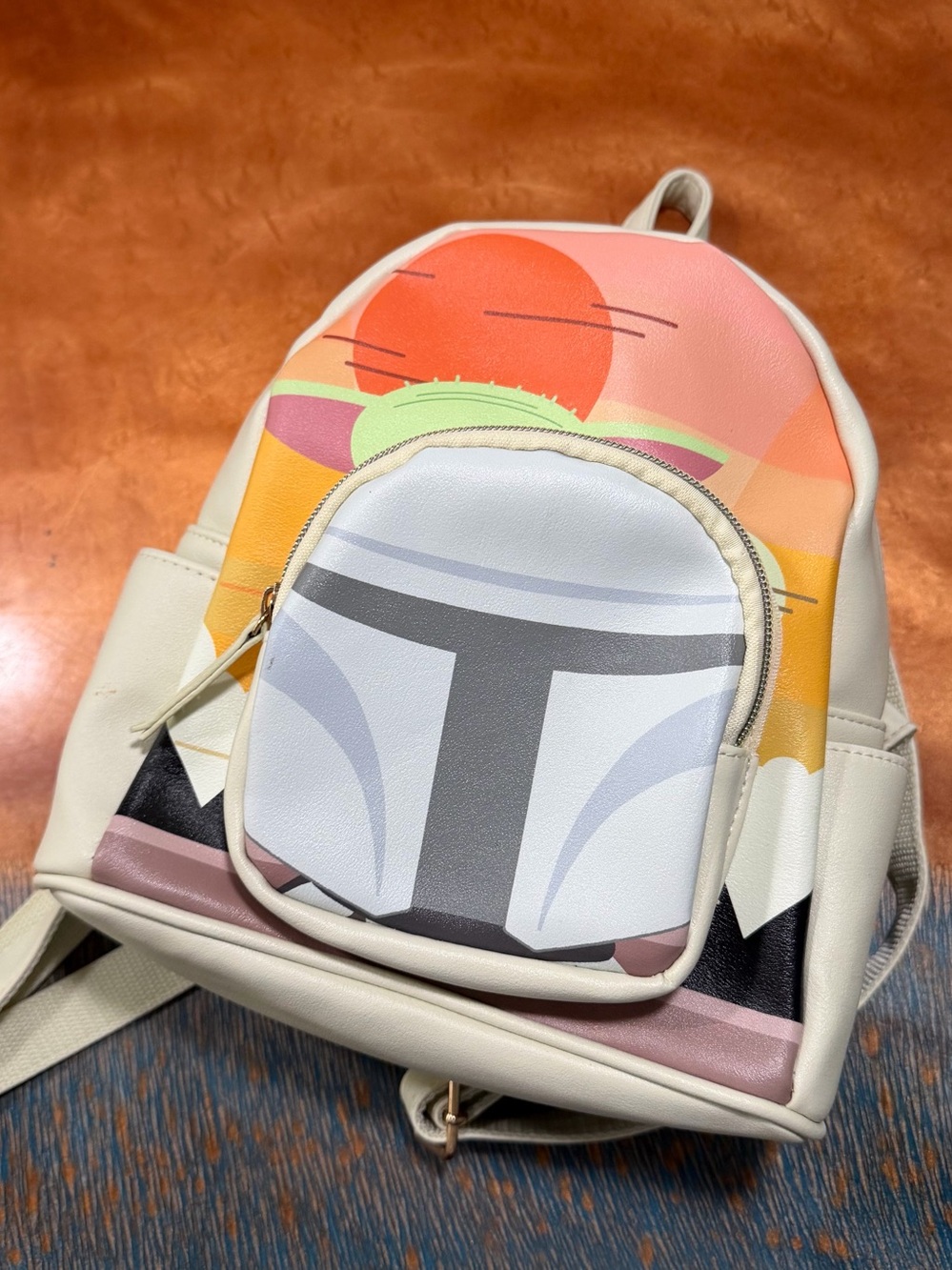 Dani Danielle Nicole mini Star Wars The Mandalorian faux leather vegan backpack